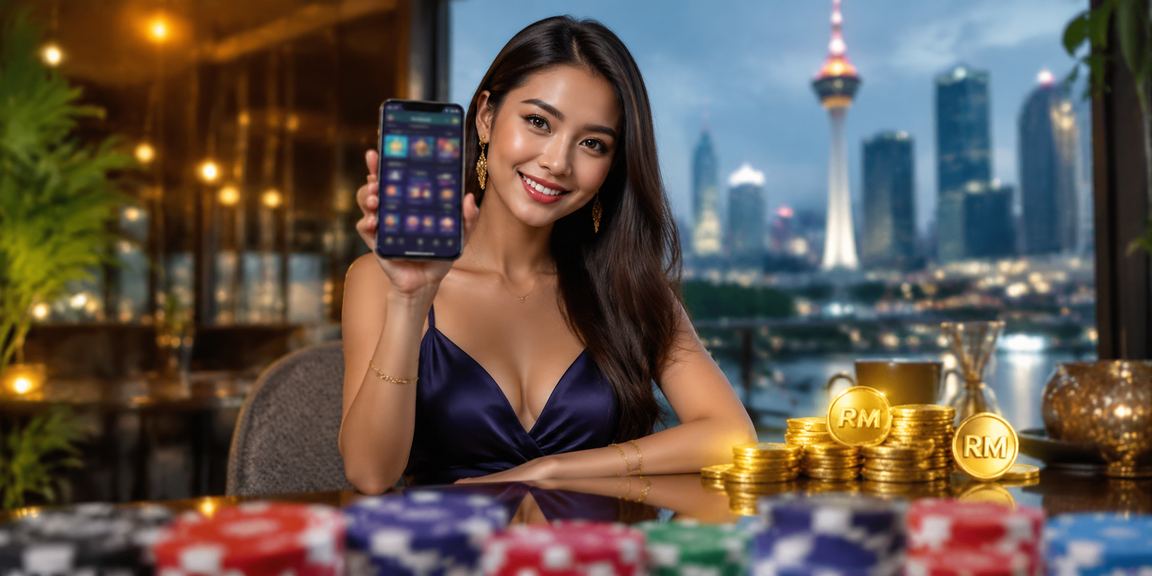 Pemain Malaysia bermain slot jackpot dalam talian melalui telefon pintar